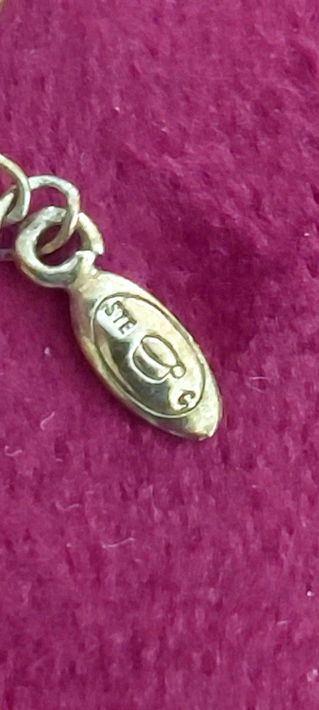 Fijne zilveren ketting van 925 goud - ovaal gezette hanger ☕️✅ – photo 6